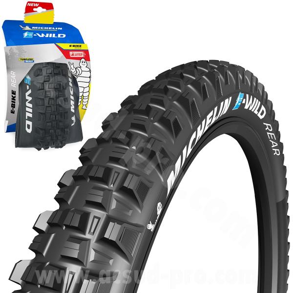 PNEU VELO 27.5 x 2.60 MICHELIN E-WILD REAR GUM-X TRINGLE SOUPLE TS (66-584)