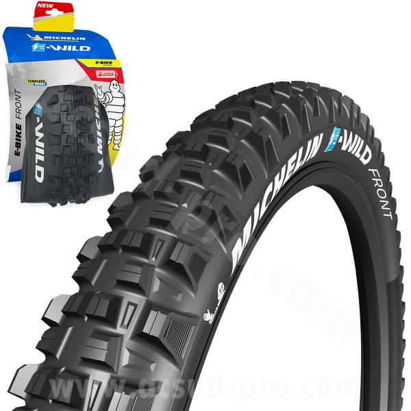 PNEU VELO 27.5 x 2.80 MICHELIN E-WILD FRONT GUM-X TRINGLE SOUPLE TS (71-584)