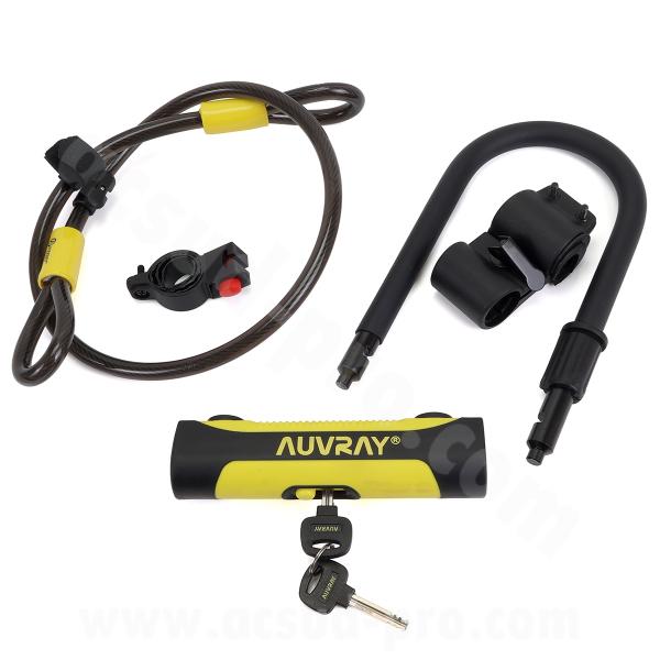 ANTIVOL VELO U AUVRAY U ROC 180x245 mm (Ø16 mm) AVEC CABLE 1 M (Ø12 mm) NIVEAU SECURITE 8/10