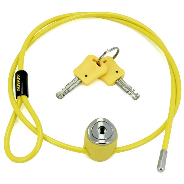 CABLE ANTIVOL MULTIFONCTION AUVRAY Ø4mm 0.90m (LIVRE AVEC 2 CLES)