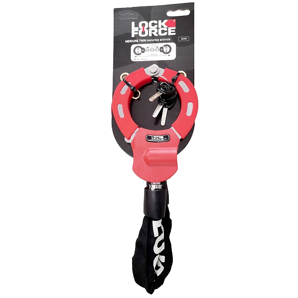 ANTIVOL A MENOTTE LOCKFORCE MERCURE TWIN CHAINE