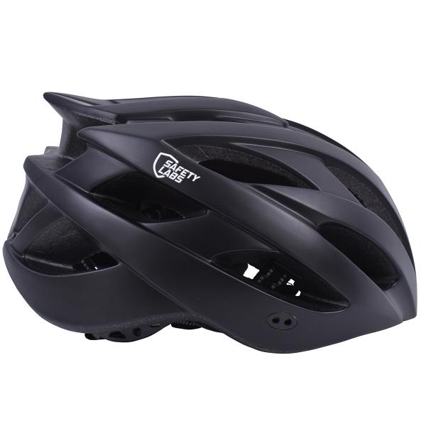 CASQUE VELO ADULTE SAFETY LABS IN-MOLD AVEX NOIR AVEC ECLAIRAGE LED INTEGREE T.L (58-61CM)