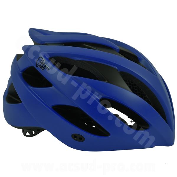 CASQUE VELO ADULTE SAFETY LABS IN-MOLD AVEX BLEU AVEC ECLAIRAGE LED INTEGREE T.L (57-61CM)
