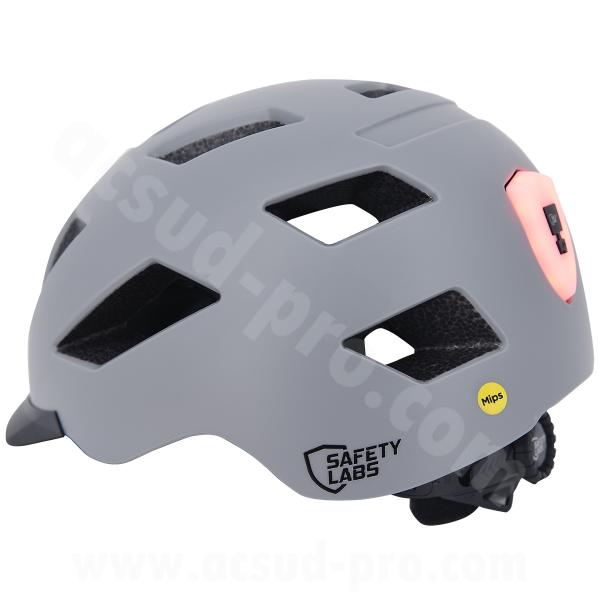 CASQUE VELO ADULTE SAFETY LABS IN-MOLD E-BAHN 2.0 GRIS MIPS + FIDLOCK T.M (54-57CM)