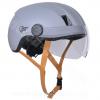 CASQUE VELO ADULTE SAFETY LABS IN-MOLD CITY 2 GRIS AVEC ECLAIRAGE LED INTEGREE T.L (57-61CM)