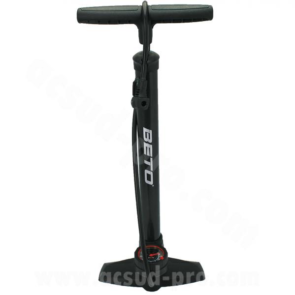 POMPE A PIED 8 BARS PERF AVEC MANO CORPS ACIER PRESTA/SHRADER