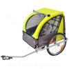 REMORQUE VELO ENFANT 2 PLACES JAUNE/GRIS AVEC ROUE 20