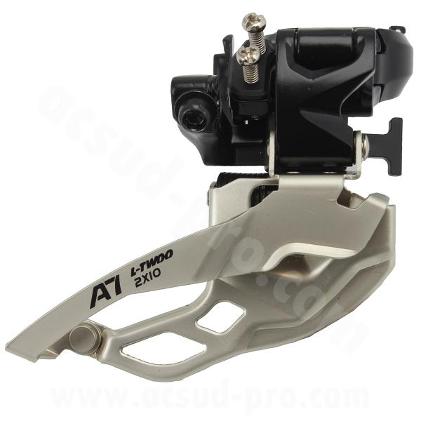 DERAILLEUR AVANT VTT L-TWOO A7 DOUBLE PLATEAUX 10V. A COLLIER HAUT