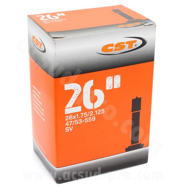 CHAMBRE A AIR VELO 26" x 1.75 A 2.125 CST SCHRADER VTT VS 197g