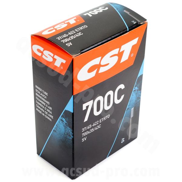 CHAMBRE A AIR VELO 700 x 35 /43C CST SHRADER VS 155G VTC