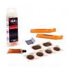 NECESSAIRE REPARATION VELOX  (6 RUSTINES + TUBE DISSOLUTION COLLE 5 ML + RAPE + 2 DEMONTE PNEUS)