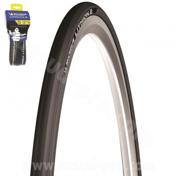 PNEU VELO 700 x 23 MICHELIN LITHION 2 V3 GRIS FONCE 3x60TPI 220g TRINGLE SOUPLE TS (23-622)