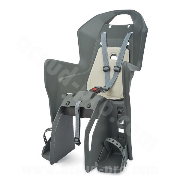 PORTE BEBE ARRIERE POLISPORT FIXATION SUR PORTE BAGAGE KOOLAH GRIS/CREME