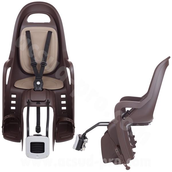 PORTE BEBE ARRIERE POLISPORT FIXATION SUR CADRE GROOVY NOIR/MARRON