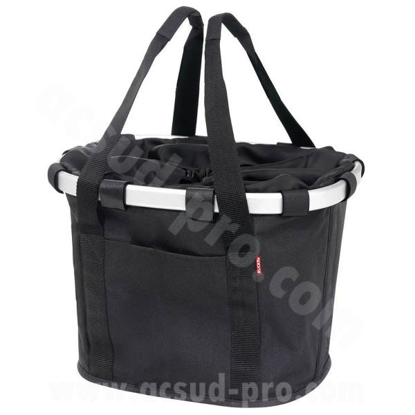 PANIER AVANT TISSU KLICKFIX BIKEBASKET NOIR (35X28X26CM)