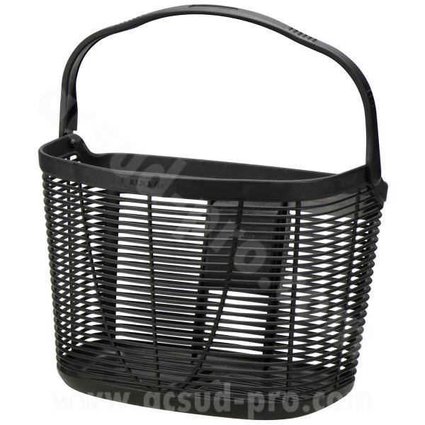 PANIER AVANT PLASTIQUE KLICKFIX LAMELLO MINI 18L NOIR (39x28x28cm)