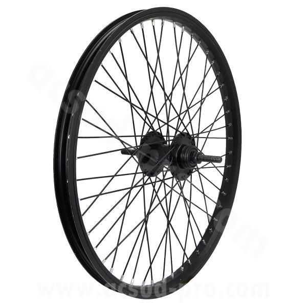 ROUE ARRIERE VELO 20" BMX ALU NOIR 48 RAYONS