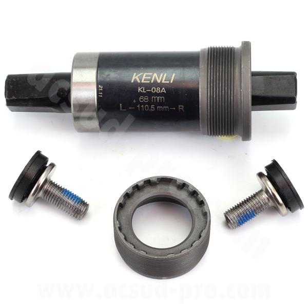 BOITIER DE PEDALIER CUVETTES AXE CARRE ACIER L 110