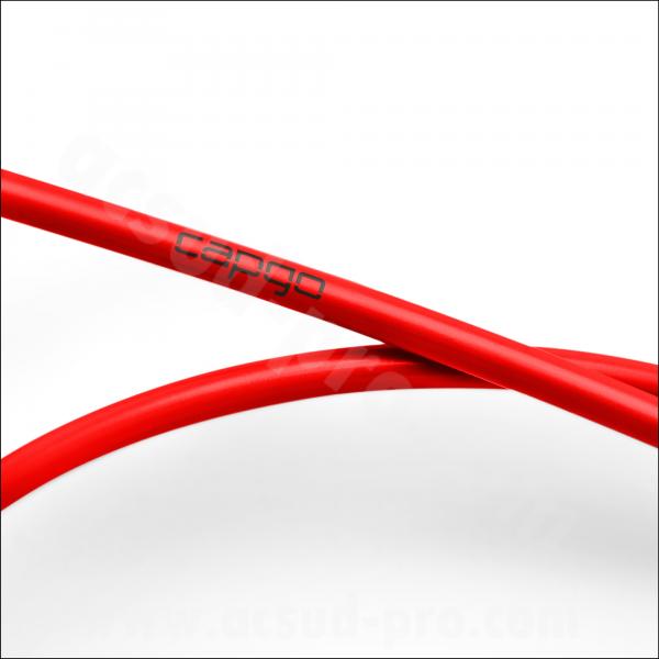GAINE VELO DERAILLEUR CAPGO Ø4mm PTFE ROUGE (ROULEAU DE 30m)