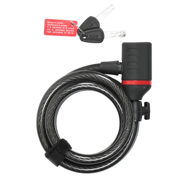ANTIVOL VELO SPIRAL A CLE ZEFAL K-TRAZ C6 Ø12mm L 1.80m (LIVRE AVEC 2 CLES)