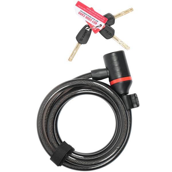 ANTIVOL VELO SPIRAL A CLE ZEFAL K-TRAZ C9 HAUTE SECURITE Ø15mm L 1.80m (LIVRE AVEC 3 CLES)