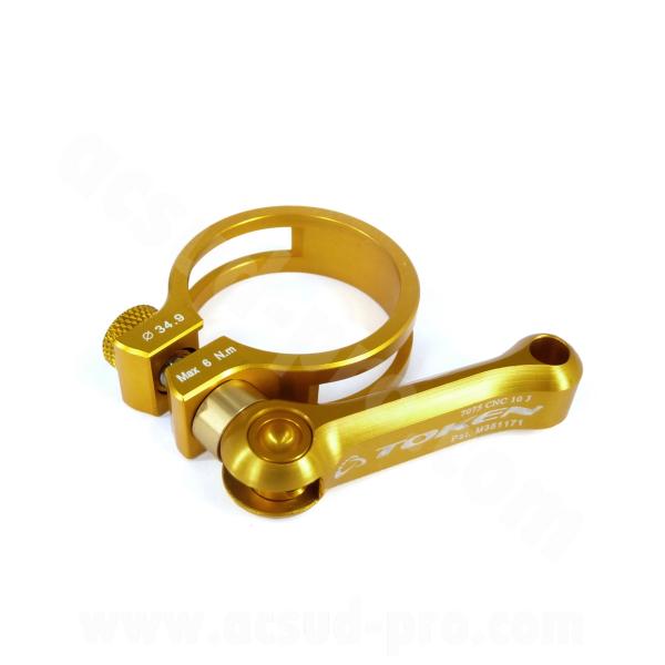 COLLIER DE TIGE SELLE VELO TOKEN BLOCAGE RAPIDE Ø34.9 OR 24g