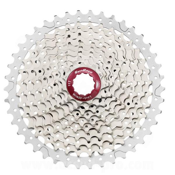 CASSETTE 10 VITESSES 11-42 SUNRACE METAL SILVER