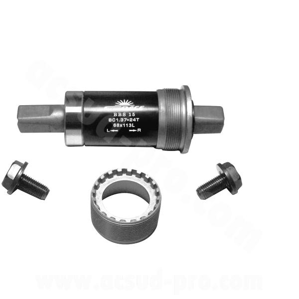 BOITIER DE PEDALIER SUNRACE CARRE 65mm x 107mm