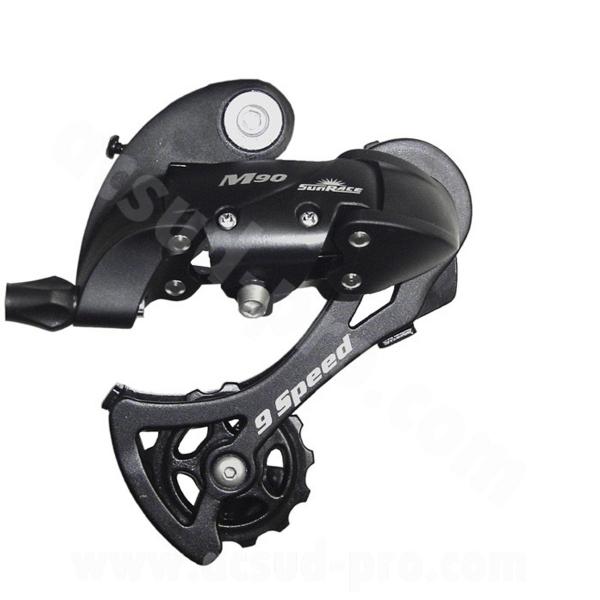 DERAILLEUR ARRIERE 9V. SUNRACE GRANDE CHAPE (11-34 DENTS)