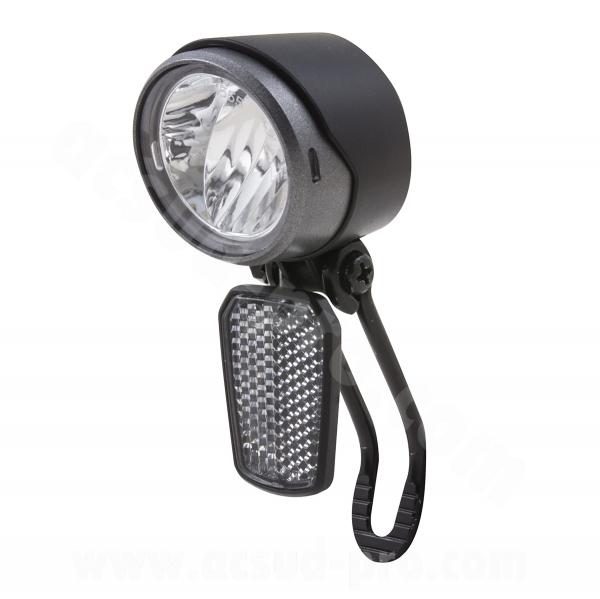 ECLAIRAGE VELO AVANT VAE/E-BIKE SUR FOURCHE SPANNINGA X&O 30 NOIR (VRAC)