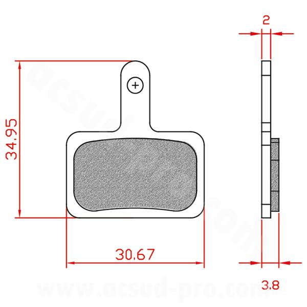 PLAQUETTE DE FREIN VELO BRENTA ORGANIQUE COMPATIBLE SHIMANO DEORE M515.M525.M495.M475.M465.M486. TEKTRO AURIGA - COMPATIBLE VELO TNT FREQUENCE ET TNT MHZ