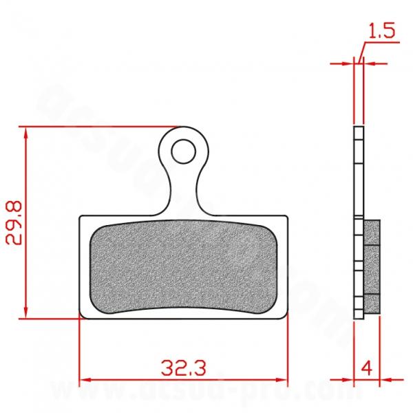 PLAQUETTE DE FREIN VELO BRENTA ORGANIQUE COMPATIBLE SHIMANO XT M8000/M785 - XTR M9000/M9020/M985 SLX M7000/M666/M675