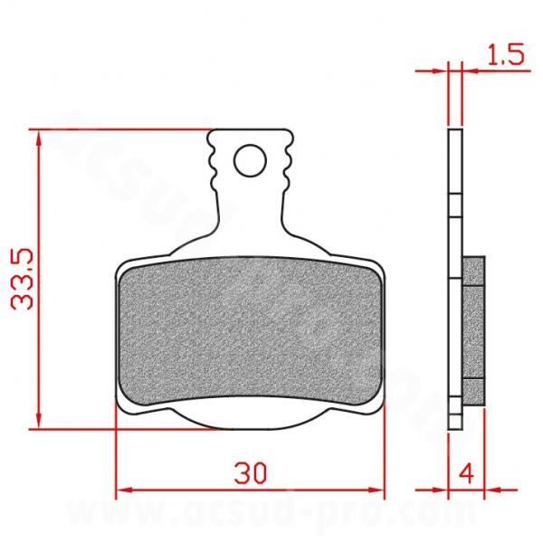 PLAQUETTE DE FREIN VELO BRENTA E-BIKE/ SEMI METAL COMPATIBLE MAGURA MT2-4-6-8