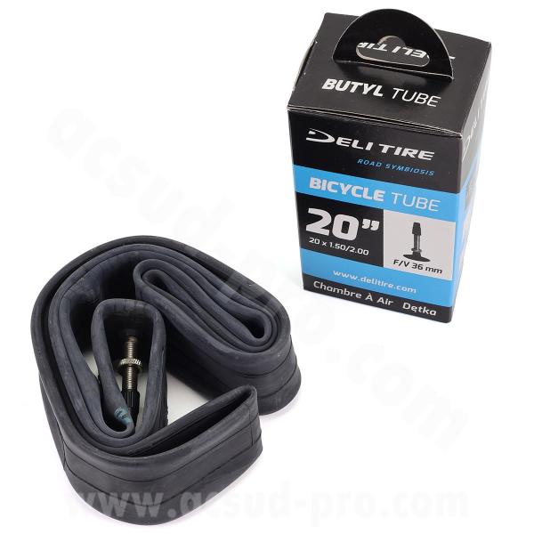 CHAMBRE A AIR VELO 20" x 1.50 A 2.00 DELI TIRE / WTP  BMX / VTT PRESTA VP