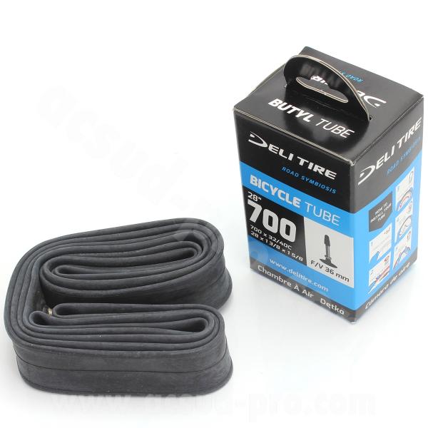 CHAMBRE A AIR VELO 700 x 32 A 40C  28 x 13/8 x 15/8  F/V 36mm DELI PRESTA