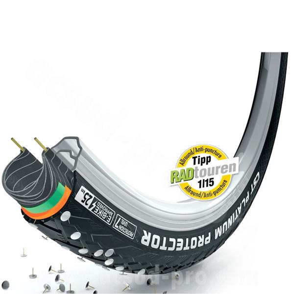 PNEU VELO 700 x 38 CST C1920 PLATINIUM PROTECTOR BANDE ANTI-CREVAISON NOIR TRINGLE RIGIDE TR (40-622)