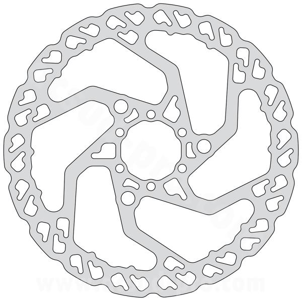 DISQUE FREIN VELO BRENTA Ø180 MM 6 TROUS - EPAISSEUR 2.0MM