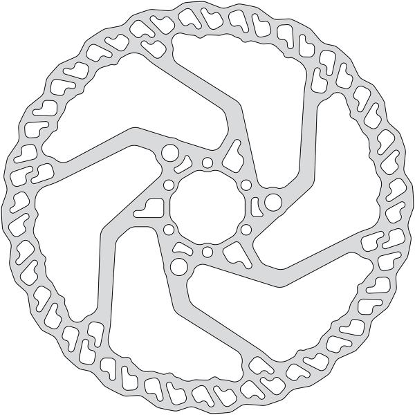 DISQUE FREIN VELO BRENTA Ø200MM 6 TROUS - EPAISSEUR 2.0MM