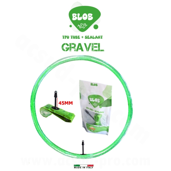 CHAMBRE A AIR GRAVEL TPU AUTO-REPARANTE 700 x 35-45 NXT VALVE PRESTA 45mm LEGERE 99gr - ULTRA COMPACTE