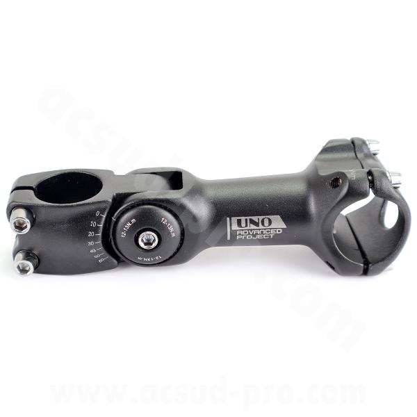 POTENCE VELO ALU REGLABLE 125MM  Ø31.8