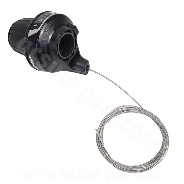 MANETTE DE DERAILLEUR DROITE 7V. POIGNEE TOURNANTE VELO TNT ONDE 24"/ ONDE 26"/ ONDE 28"/ FREQUENCE/ CANAL