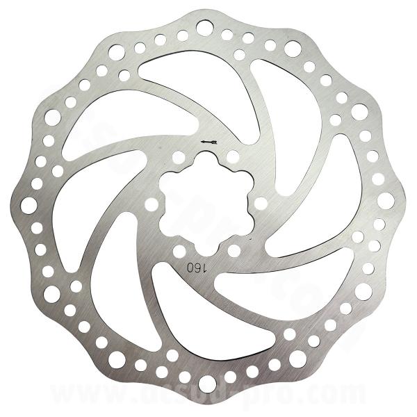 DISQUE FREIN VELO TNT MHZ 160 AVANT (6 TROUS)