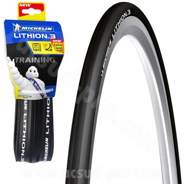 PNEU VELO 700 x 23C MICHELIN LITHION 3 BLACK TRINGLE SOUPLE TS (23-622)