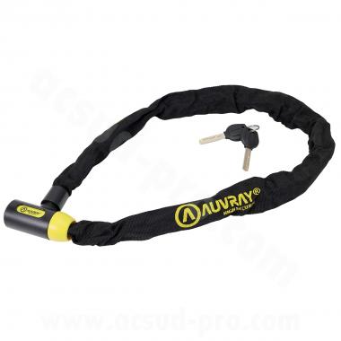 ANTIVOL VELO AUVRAY CHAINE C-BLOC  Ø60MM  - LONGUEUR 90 CM AVEC SERRURE