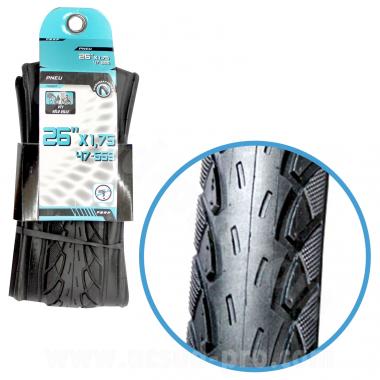 PNEU VELO 26 x 1.75 NOIR TRINGLE SOUPLE TS (47-559)