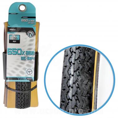 PNEU VELO 650 x 35B BRUN/NOIR TRINGLE SOUPLE TS (35-584)