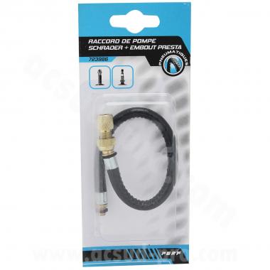 RACCORD DE POMPE SCHRADER + EMBOUT PRESTA