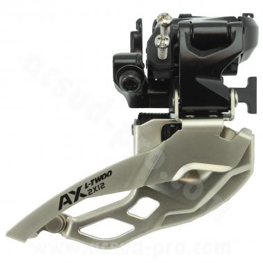 DERAILLEUR AVANT VTT L-TWOO AX  DOUBLE PLATEAUX 12V. A COLLIER HAUT