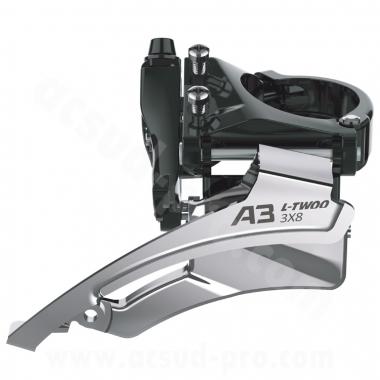 DERAILLEUR AVANT VTT L-TWOO A3 TRIPLE PLATEAUX 8V. A COLLIER BAS