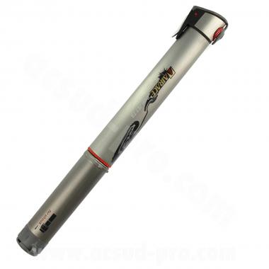 POMPE VELO MINI AIRACE DUAL JET TS (PNEU 5.5 BARS ET FOURCHE 21 BARS)  VS/VP Ø25 ANTHRACITE (LIVRE AVEC SUPPORT)